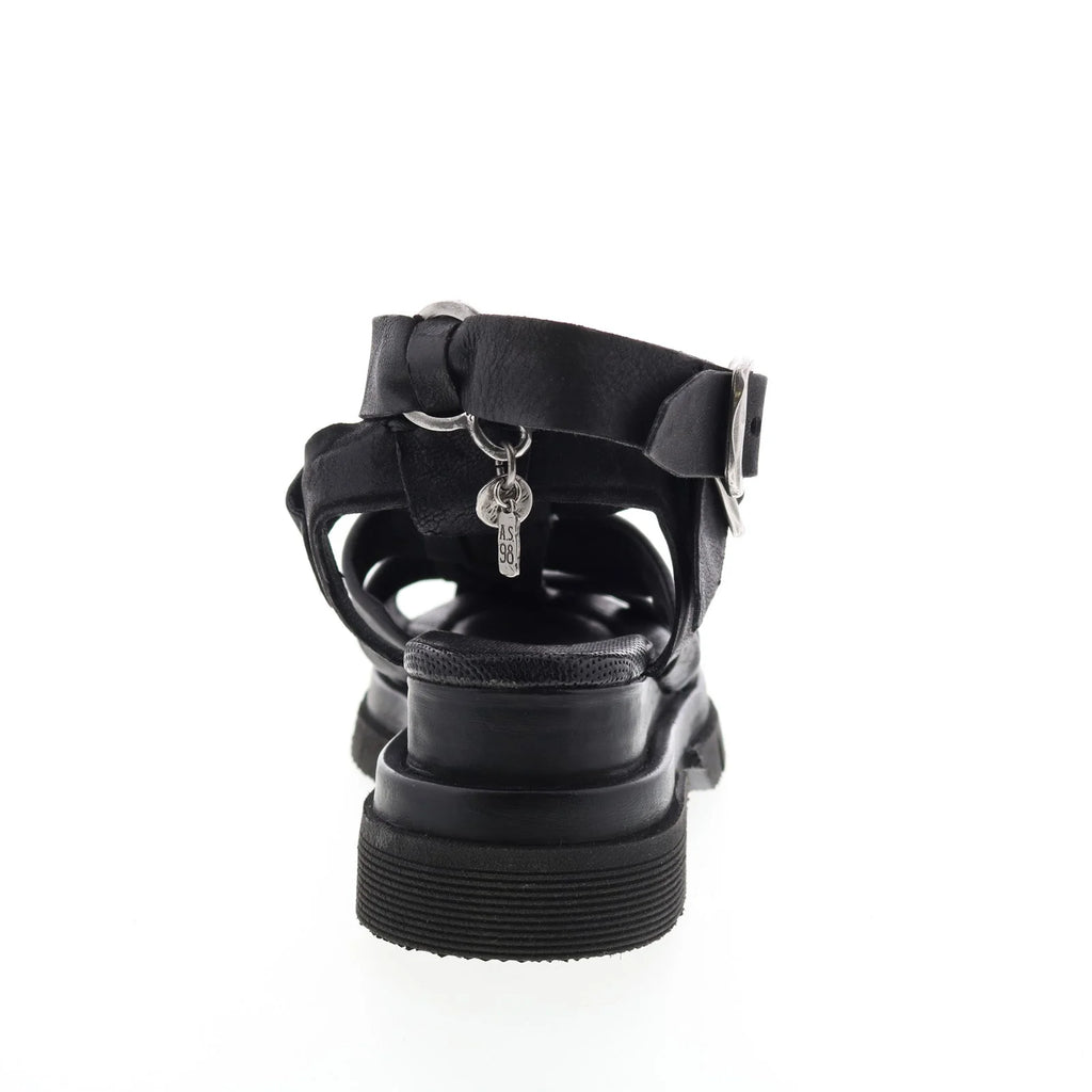 Colter A68002-101 Womens Black Leather Gladiator Sandals Shoes