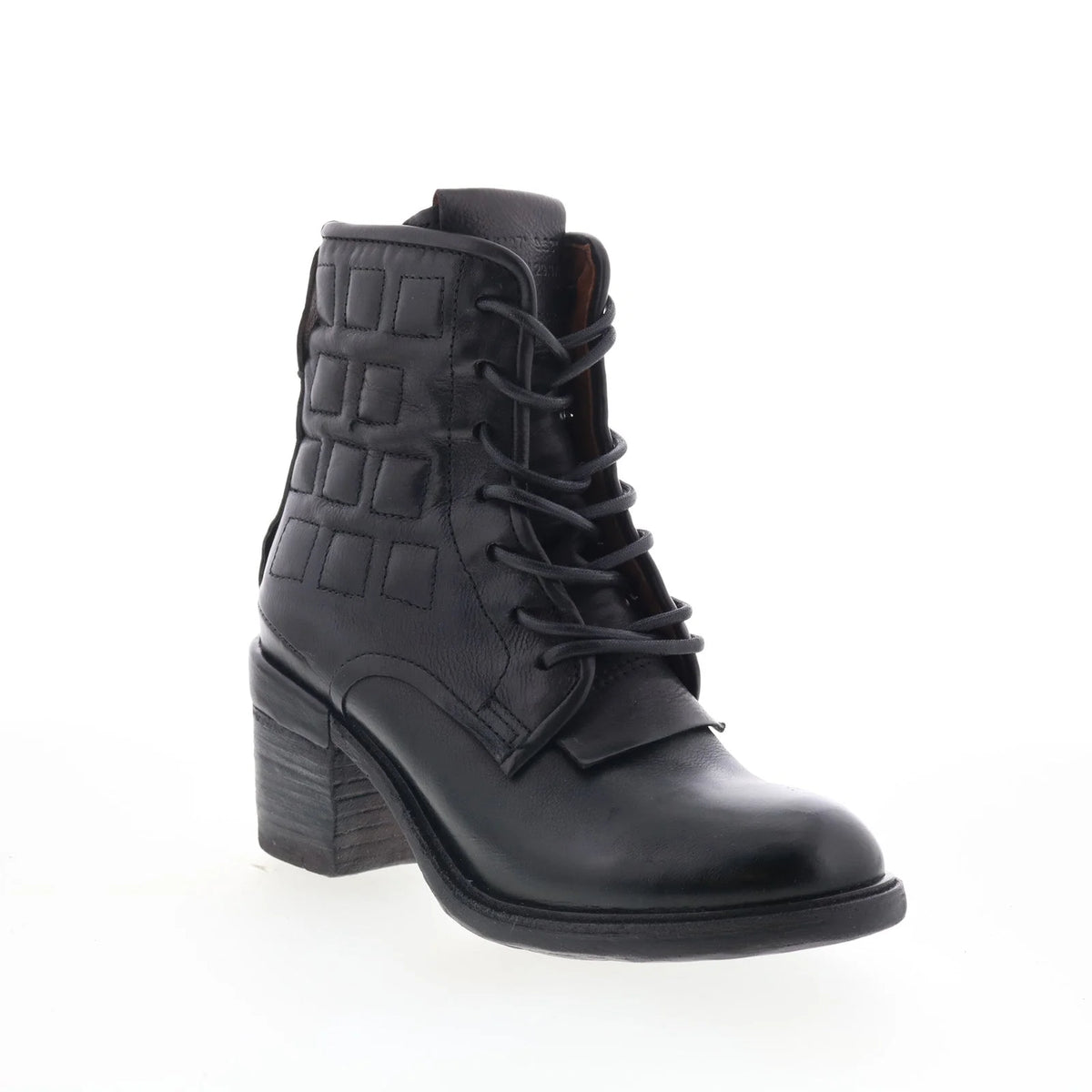 Jalen Womens Black Leather Lace Up Ankle & Booties Boots