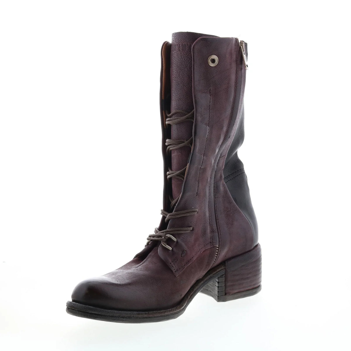 Opie 548213-201 Womens Burgundy Leather Lace Up Casual Dress Boots