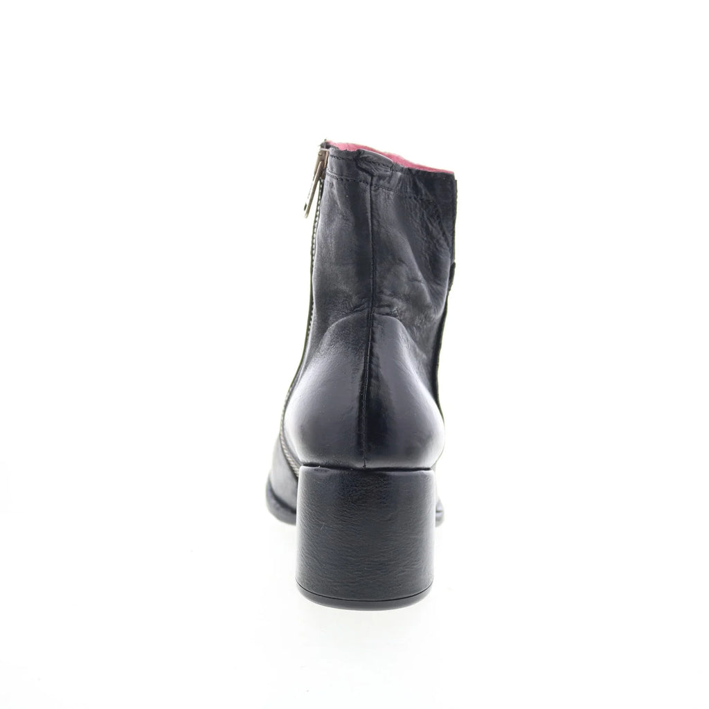 Grove Womens Black Leather Zipper Ankle & Booties Boots