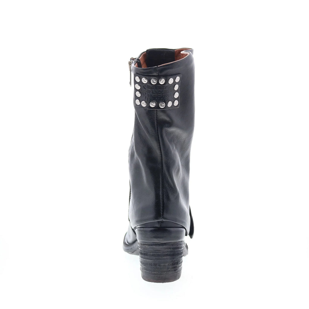 Jensen Womens Black Leather Zipper Ankle & Booties Boots