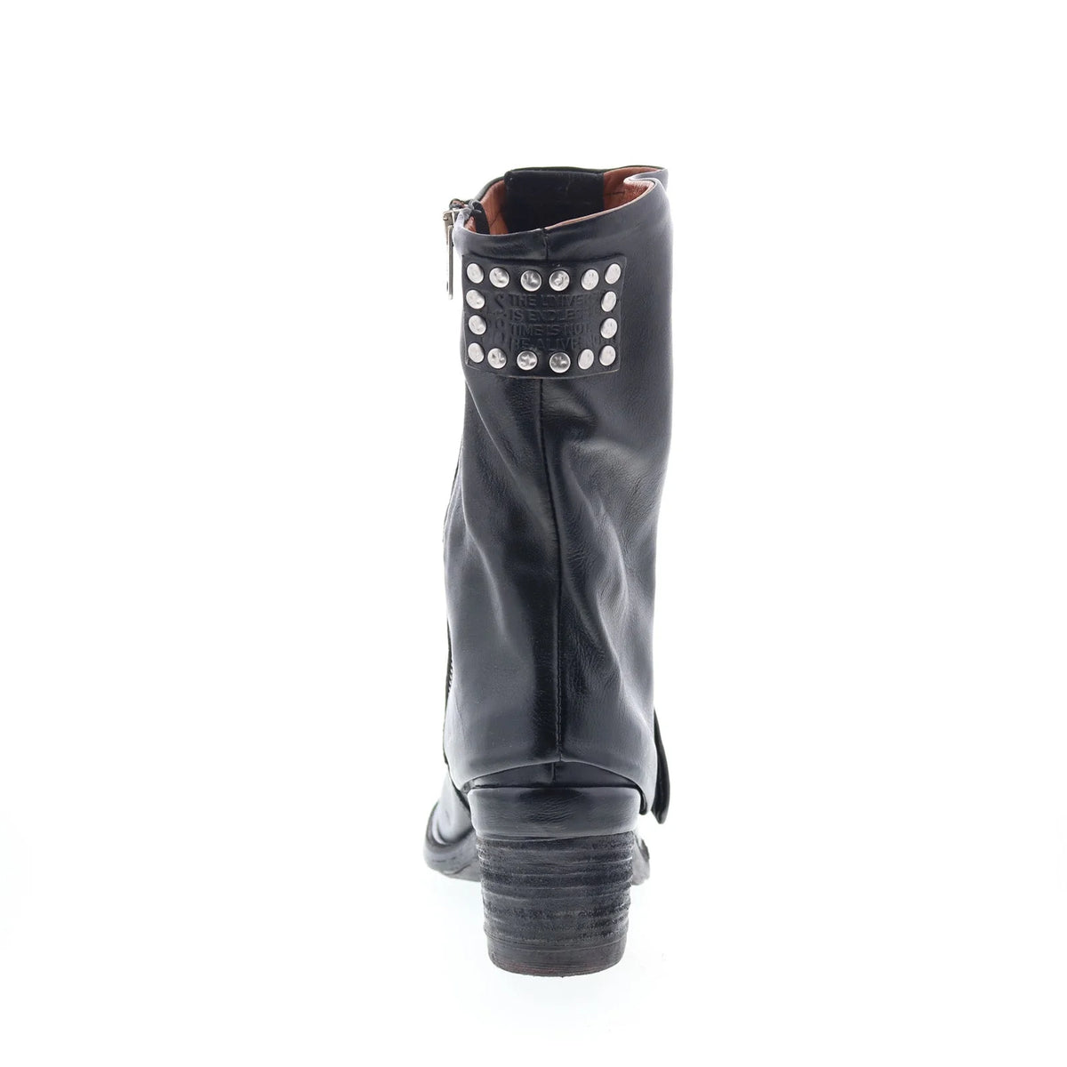 Jensen Womens Black Leather Zipper Ankle & Booties Boots