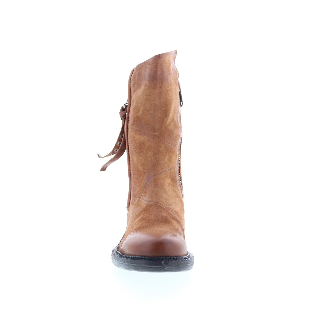 Stratford Womens Brown Leather Zipper Casual Dress Boots