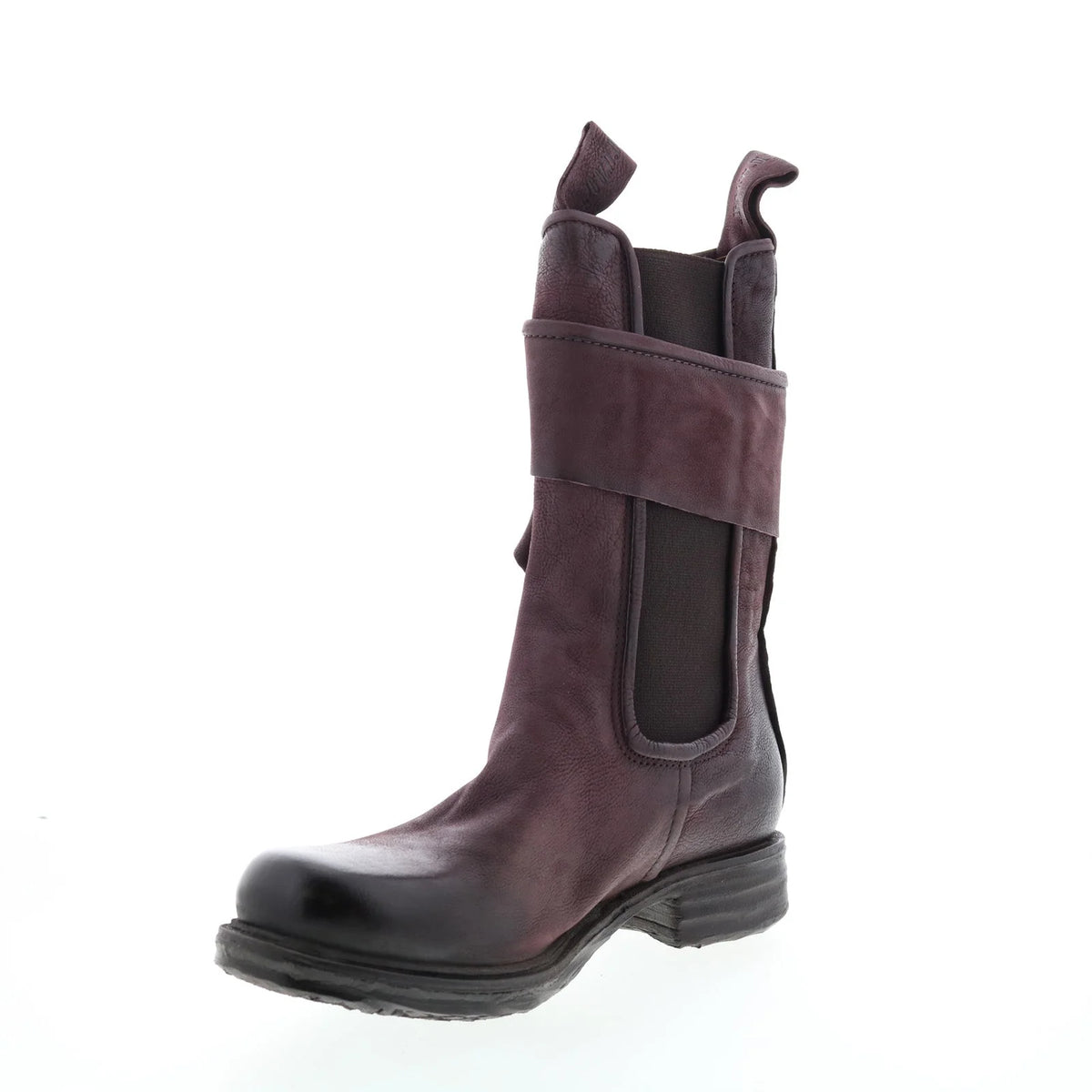 Sikes A50216-102 Womens Burgundy Leather Slip On Chelsea Boots