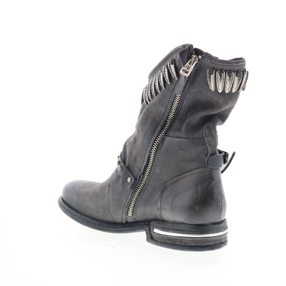 Torey Womens Black Leather Zipper Casual Dress Boots