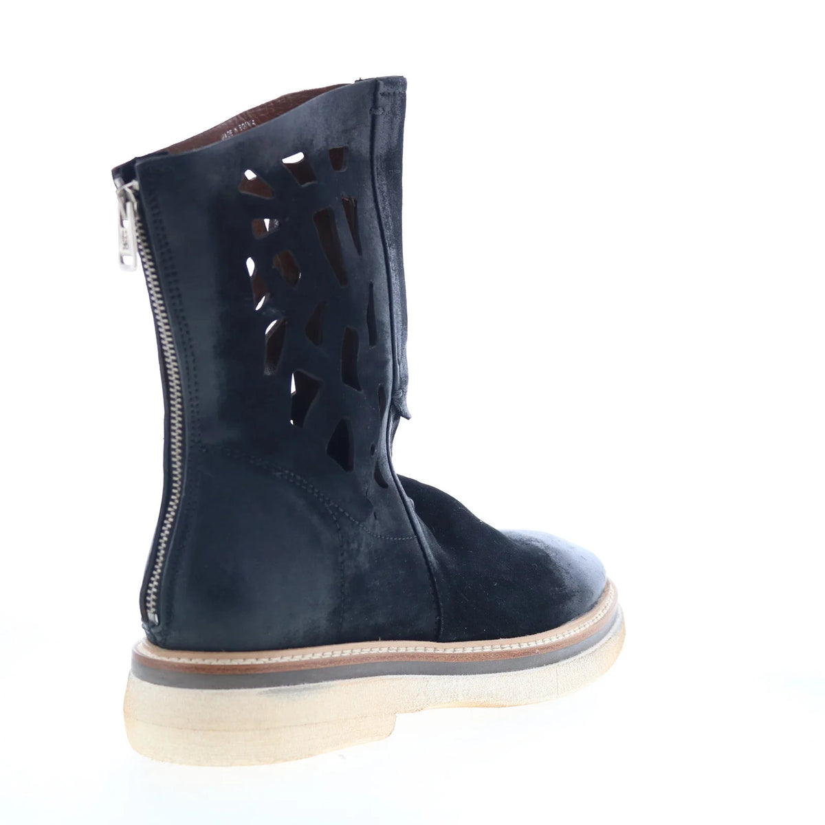 Idelco Womens Black Leather Zipper Casual Dress Boots