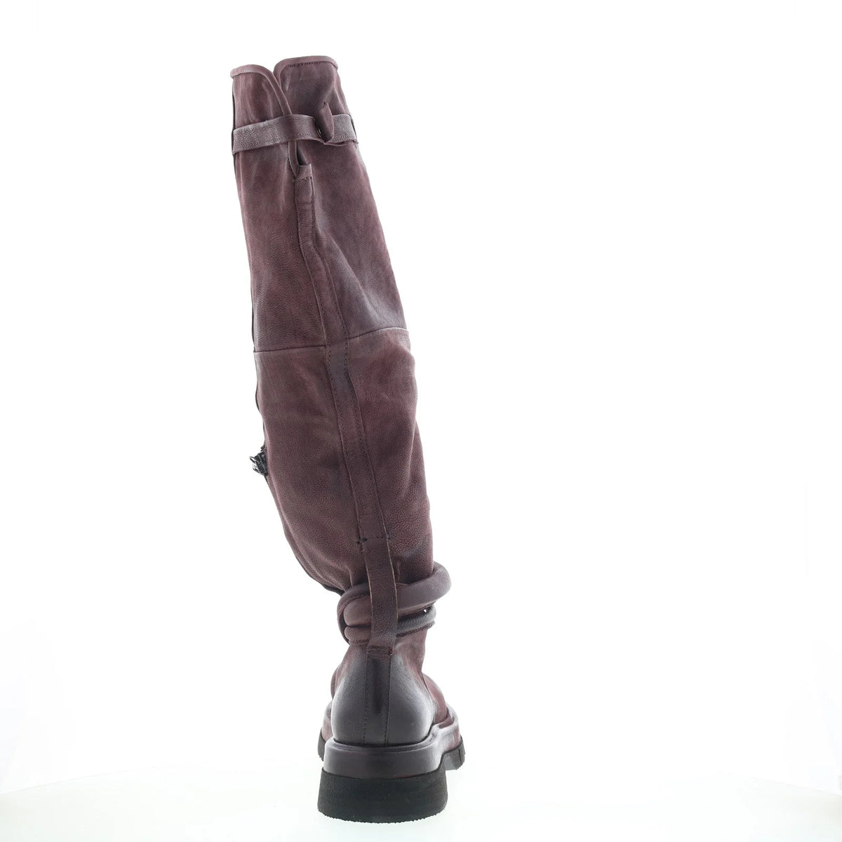 Vick Womens Brown Leather Zipper Knee High Boots