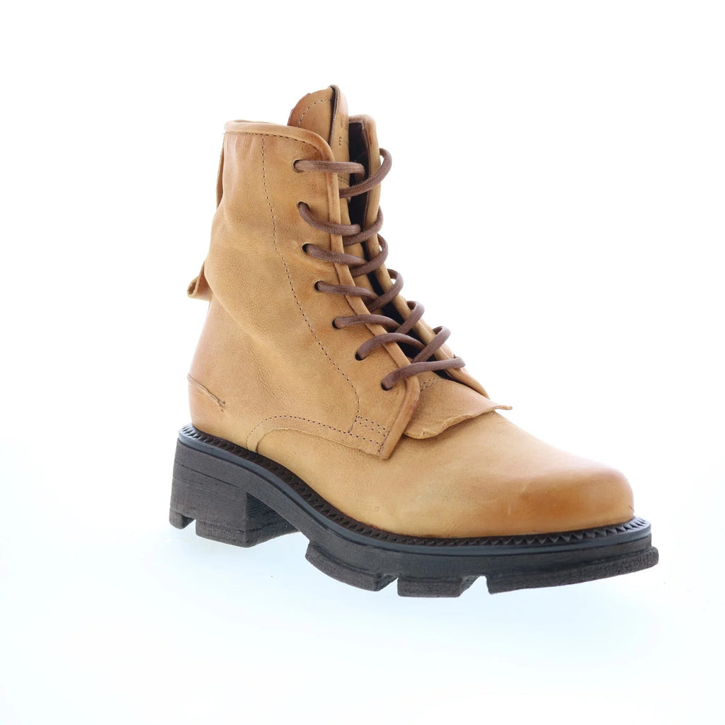 Lukie Womens Brown Leather Lace Up Casual Dress Boots