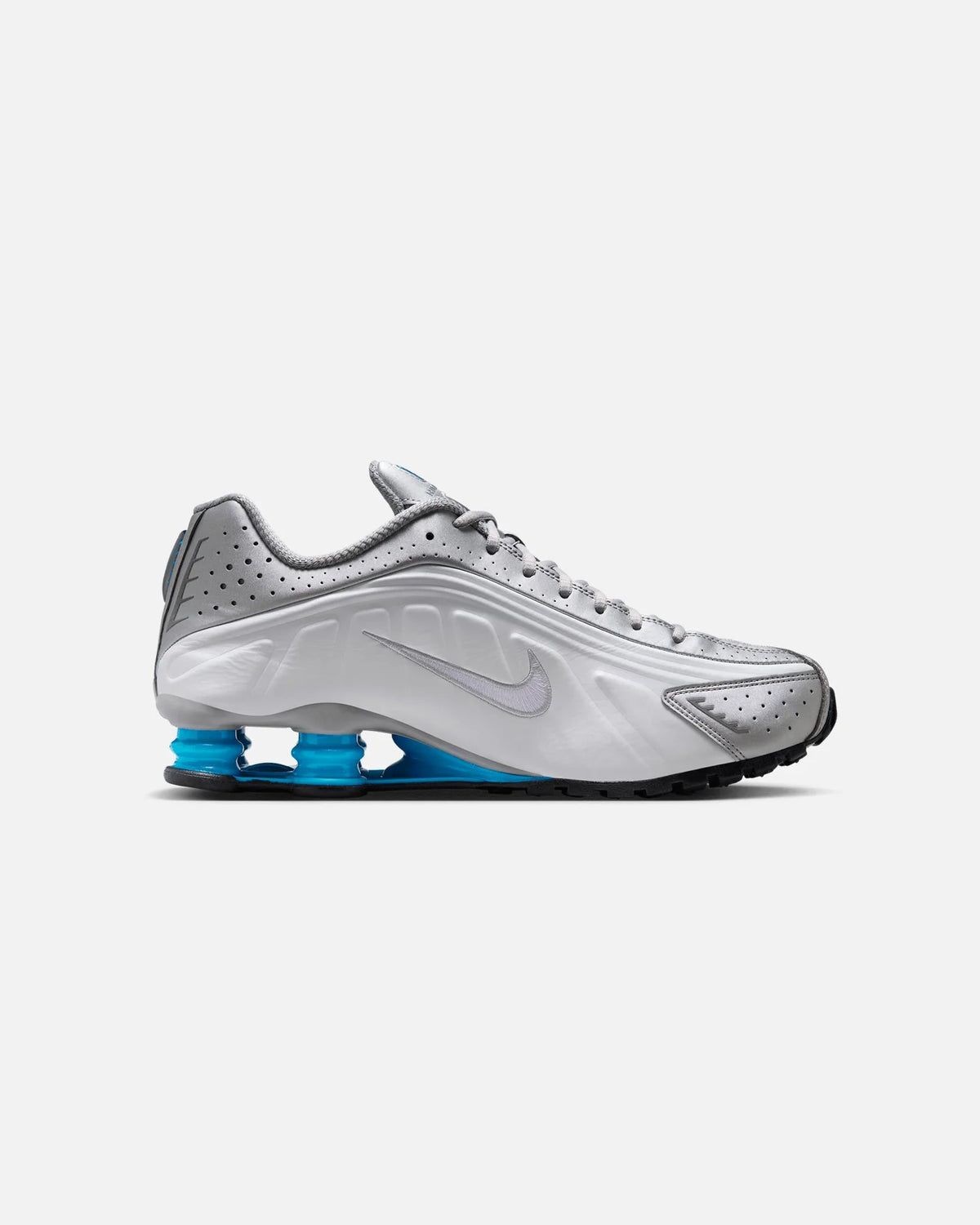 Shox R4 Metallic Silver/Blue