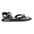 Tarron A84001-101 Womens Black Leather Strap Sandals Shoes