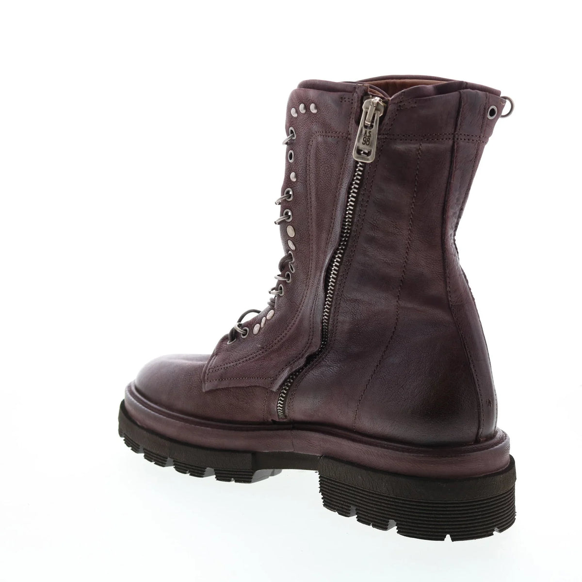 Hubie A59210-201 Womens Burgundy Leather Lace Up Casual Dress Boots