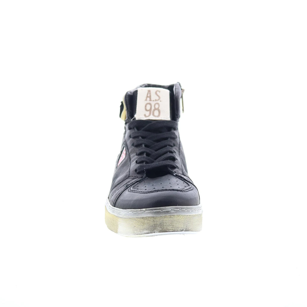 Folie Mens Blue Leather Zipper Lifestyle Sneakers Shoes