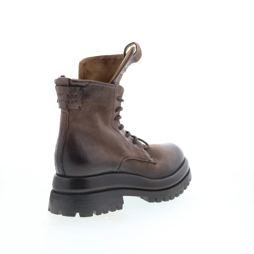 Dillie Womens Brown Leather Lace Up Casual Dress Boots