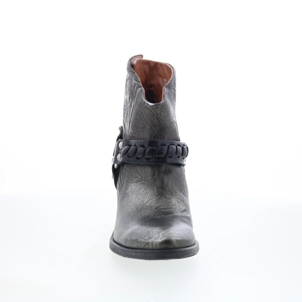 Ridley Womens Silver Leather Zipper Ankle & Booties Boots
