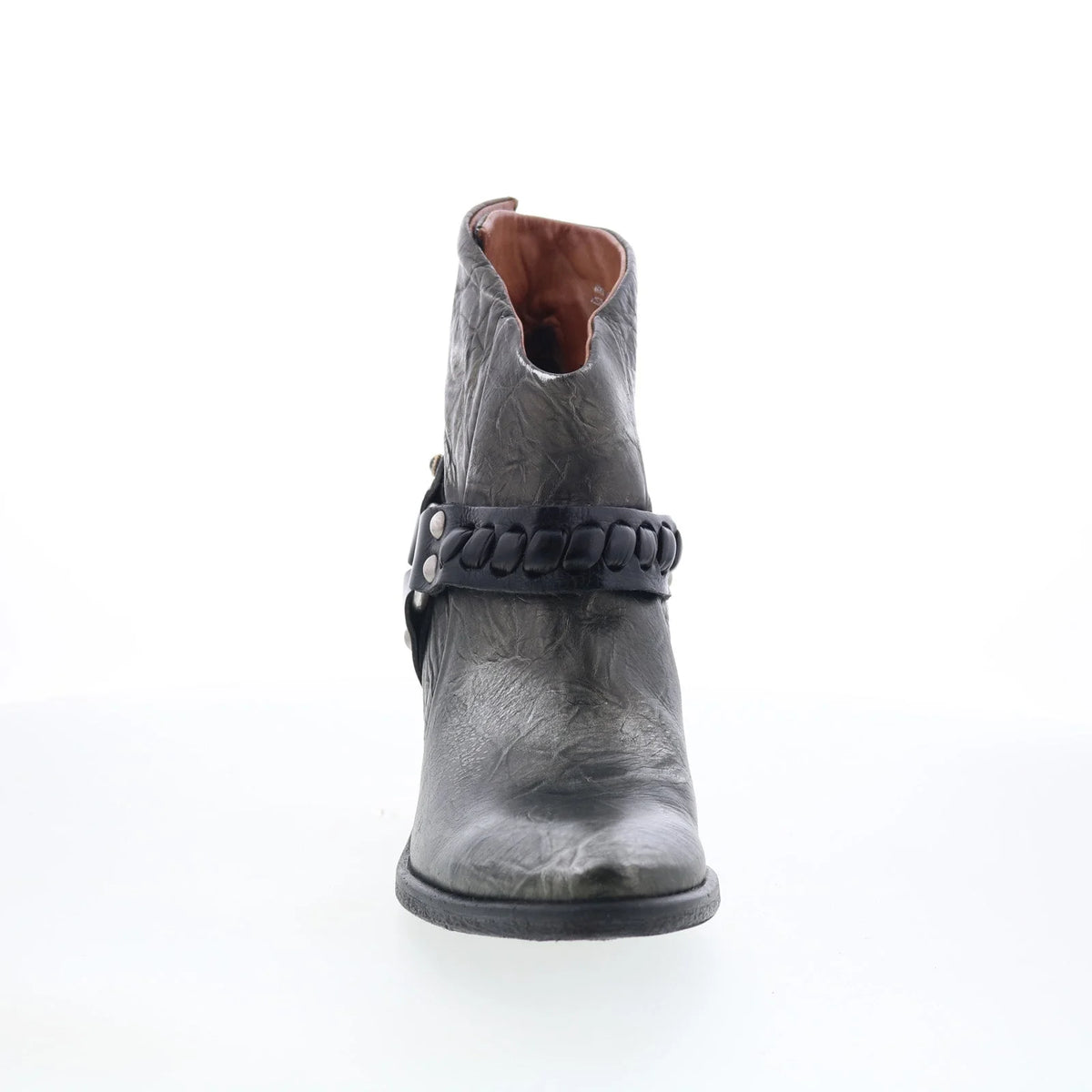 Ridley Womens Silver Leather Zipper Ankle & Booties Boots