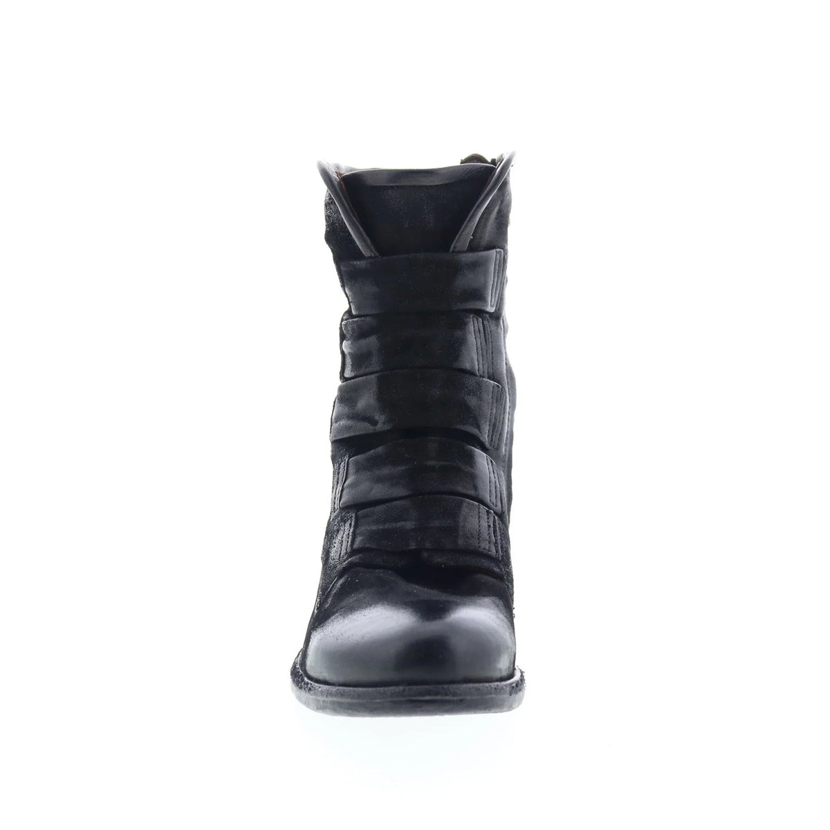 Traver Womens Black Leather Zipper Casual Dress Boots