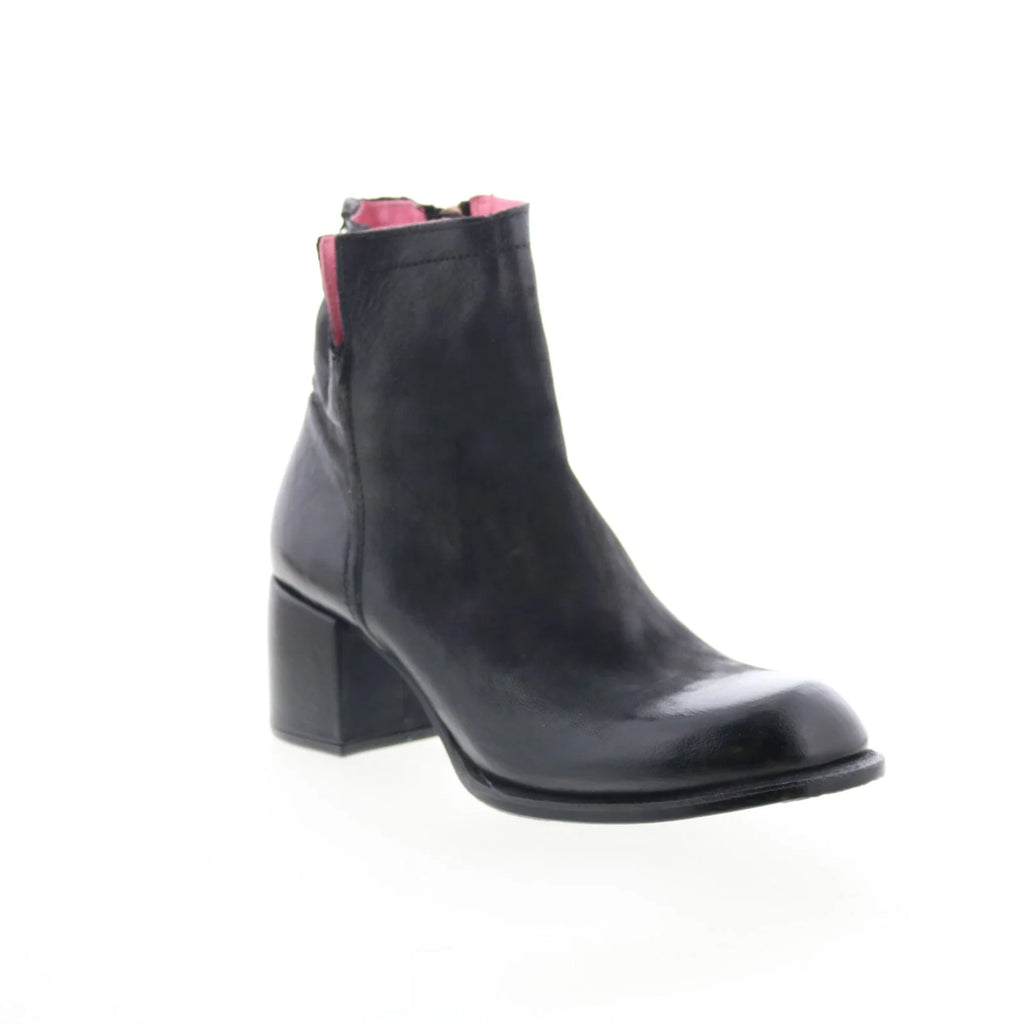 Grove Womens Black Leather Zipper Ankle & Booties Boots