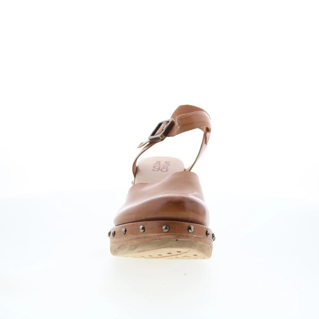 Pietro Womens Brown Leather Hook & Loop Wedges Sandals Shoes