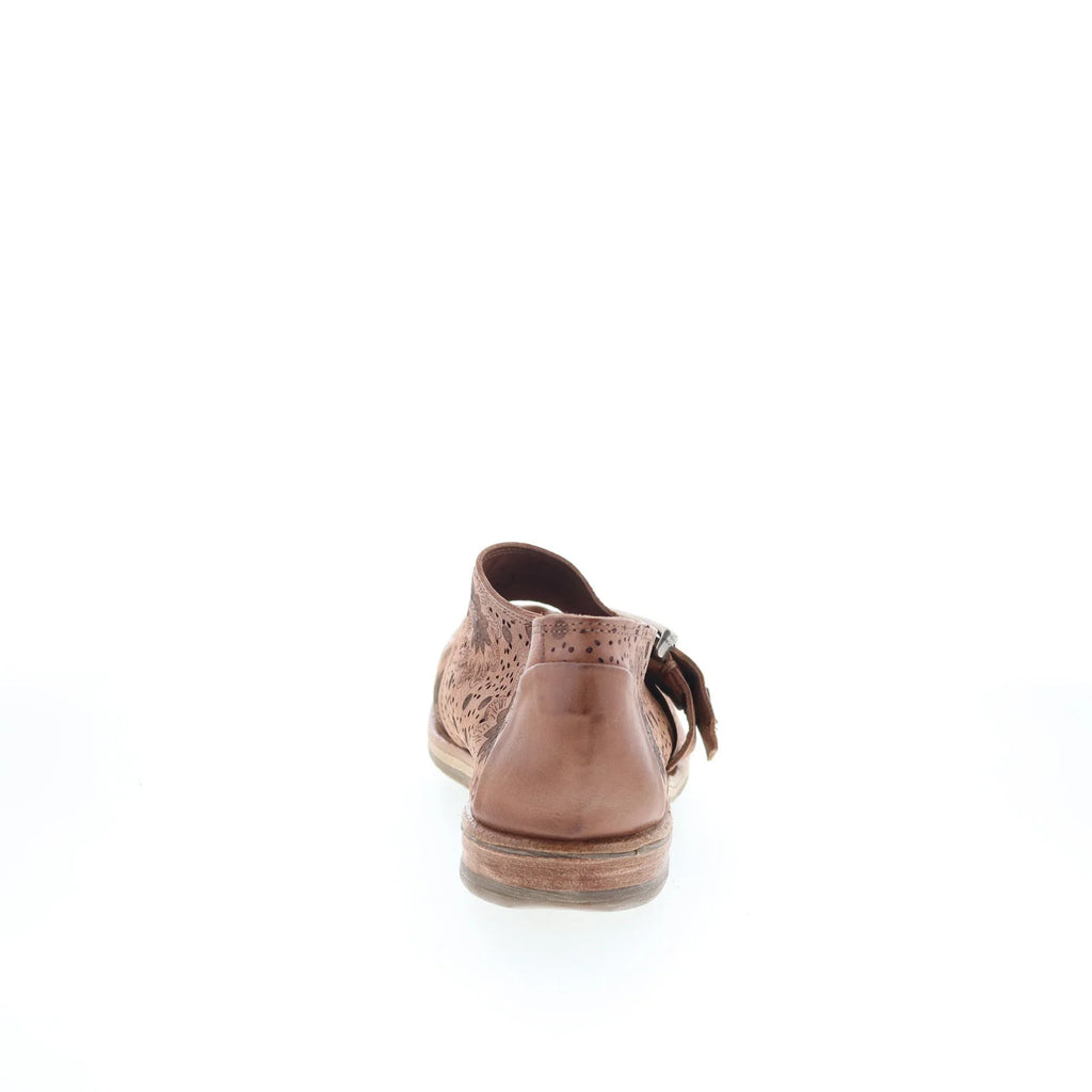 Zeno Floral Womens Brown Leather Loafers & Slip Ons Casual Shoes
