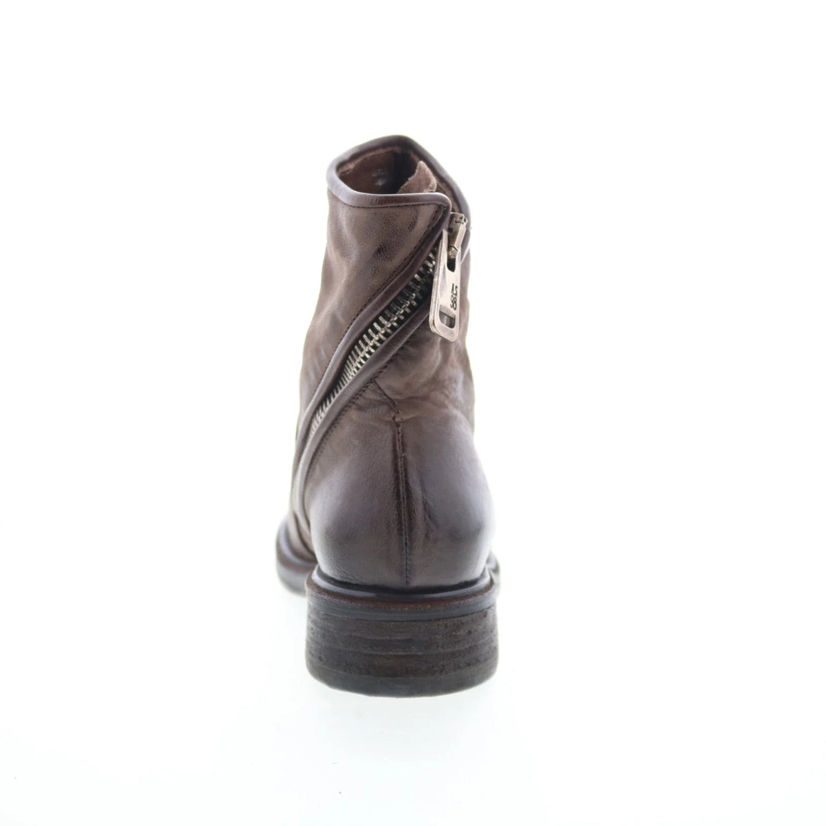 Fleetwood Womens Brown Leather Zipper Ankle & Booties Boots