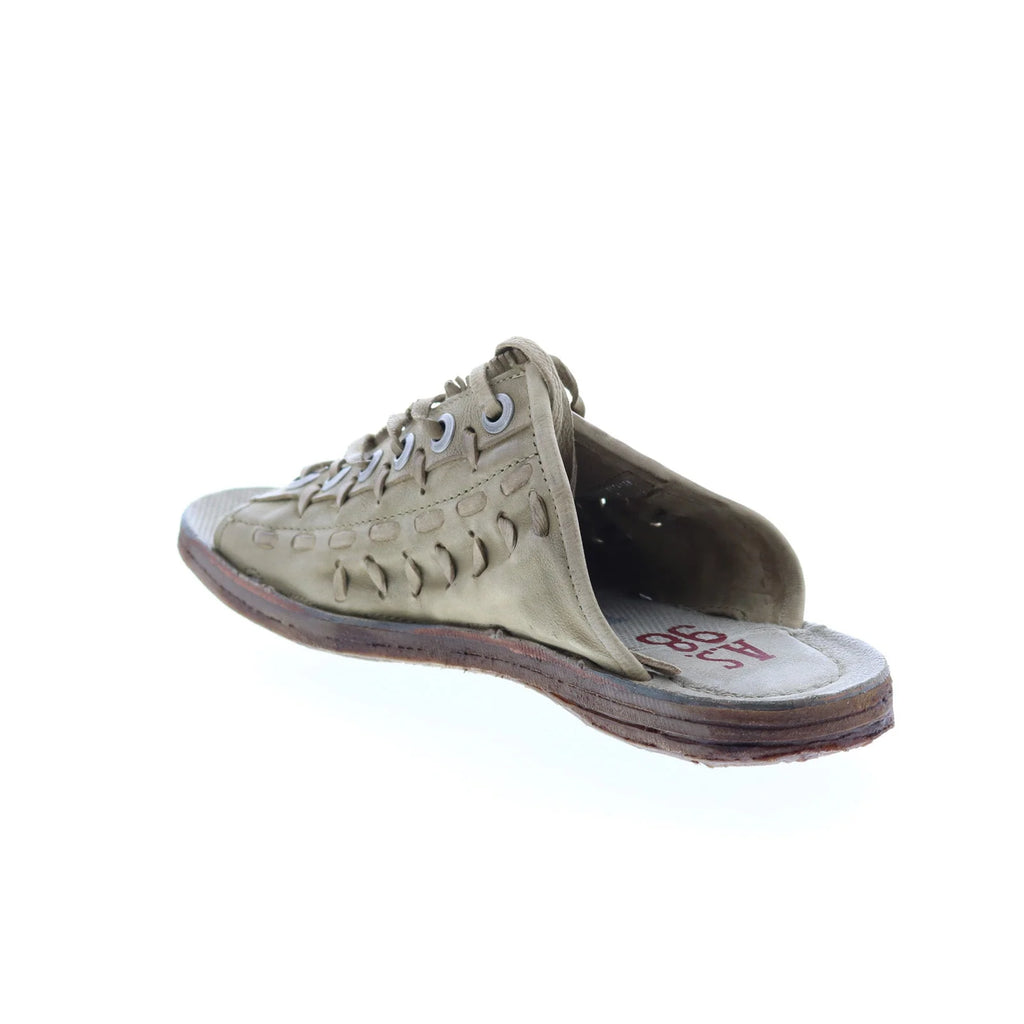 Regis A16032-101 Womens Green Leather Sandals Shoes