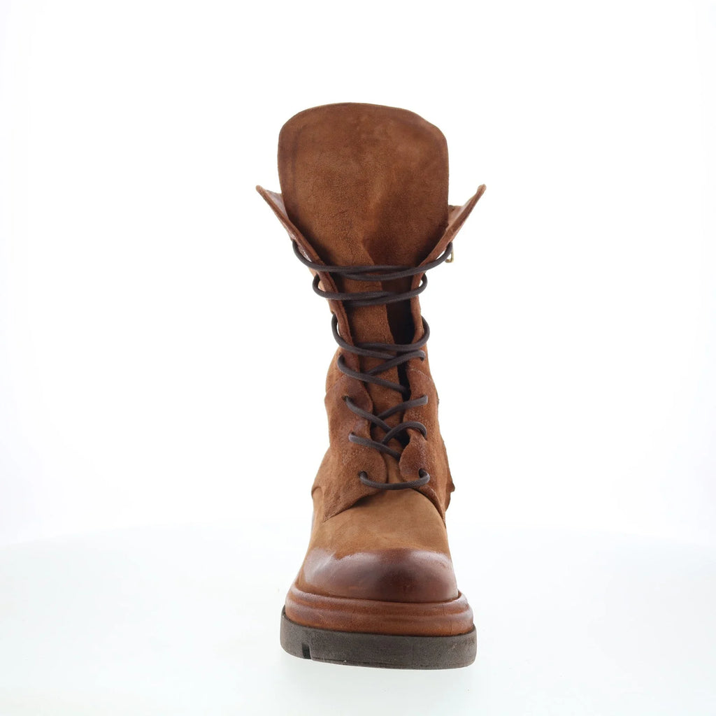 Elvin Womens Brown Suede Lace Up Casual Dress Boots