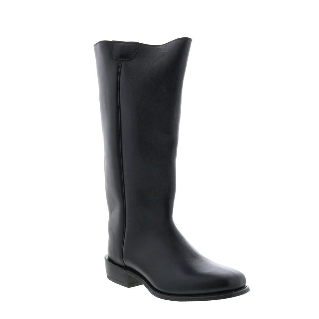 8220 Mens Black Leather Slip On Cowboy Western Boots