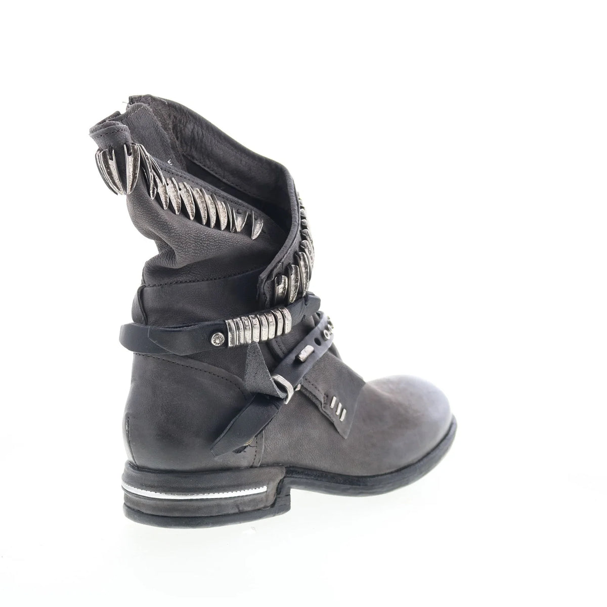 Tosh 516332-101-0001 Womens Gray Leather Zipper Casual Dress Boots