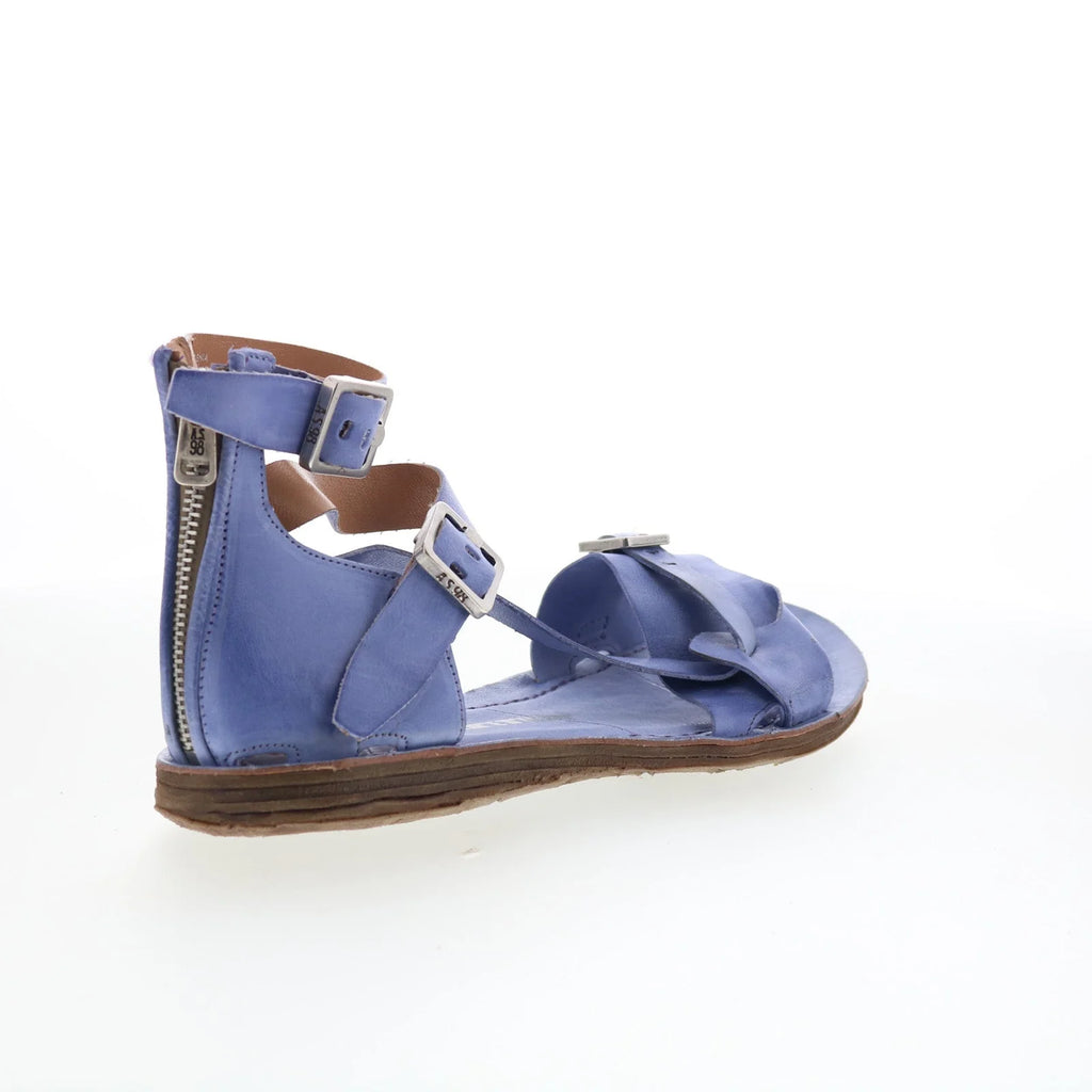 Reynolds Womens Blue Leather Hook & Loop Strap Sandals Shoes