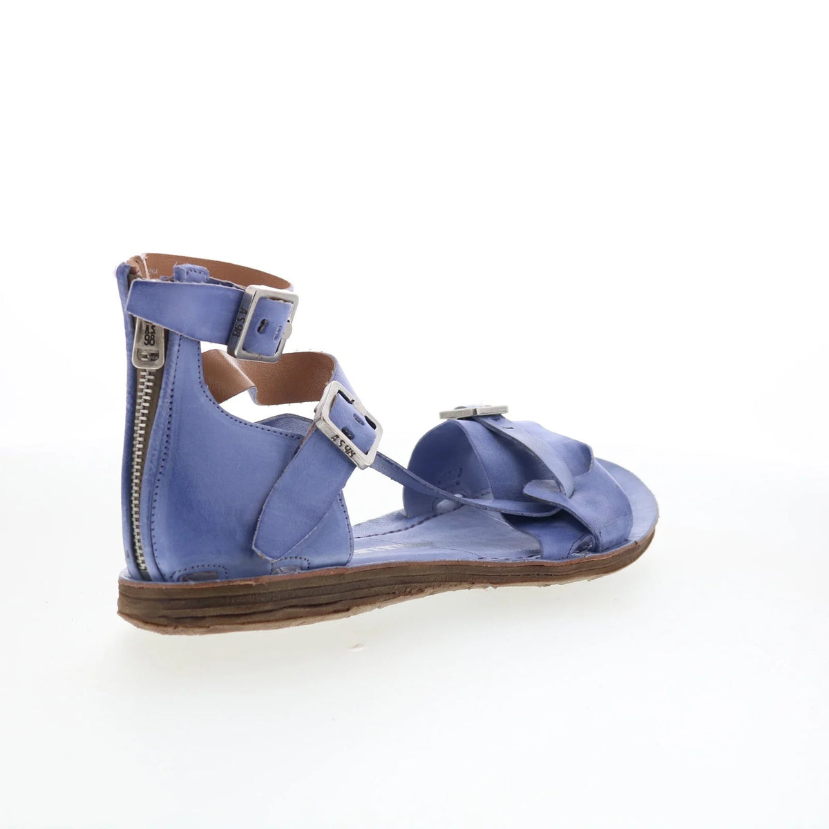 Reynolds Womens Blue Leather Hook & Loop Strap Sandals Shoes