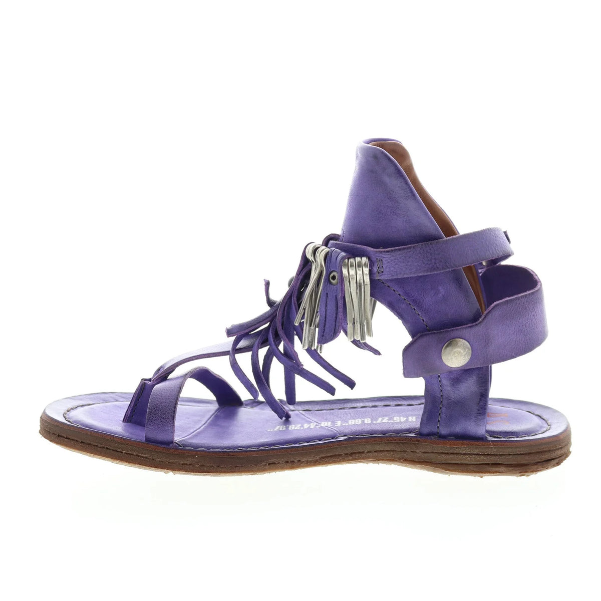 Rowan 534010-1105 Womens Purple Leather Strap Sandals Shoes