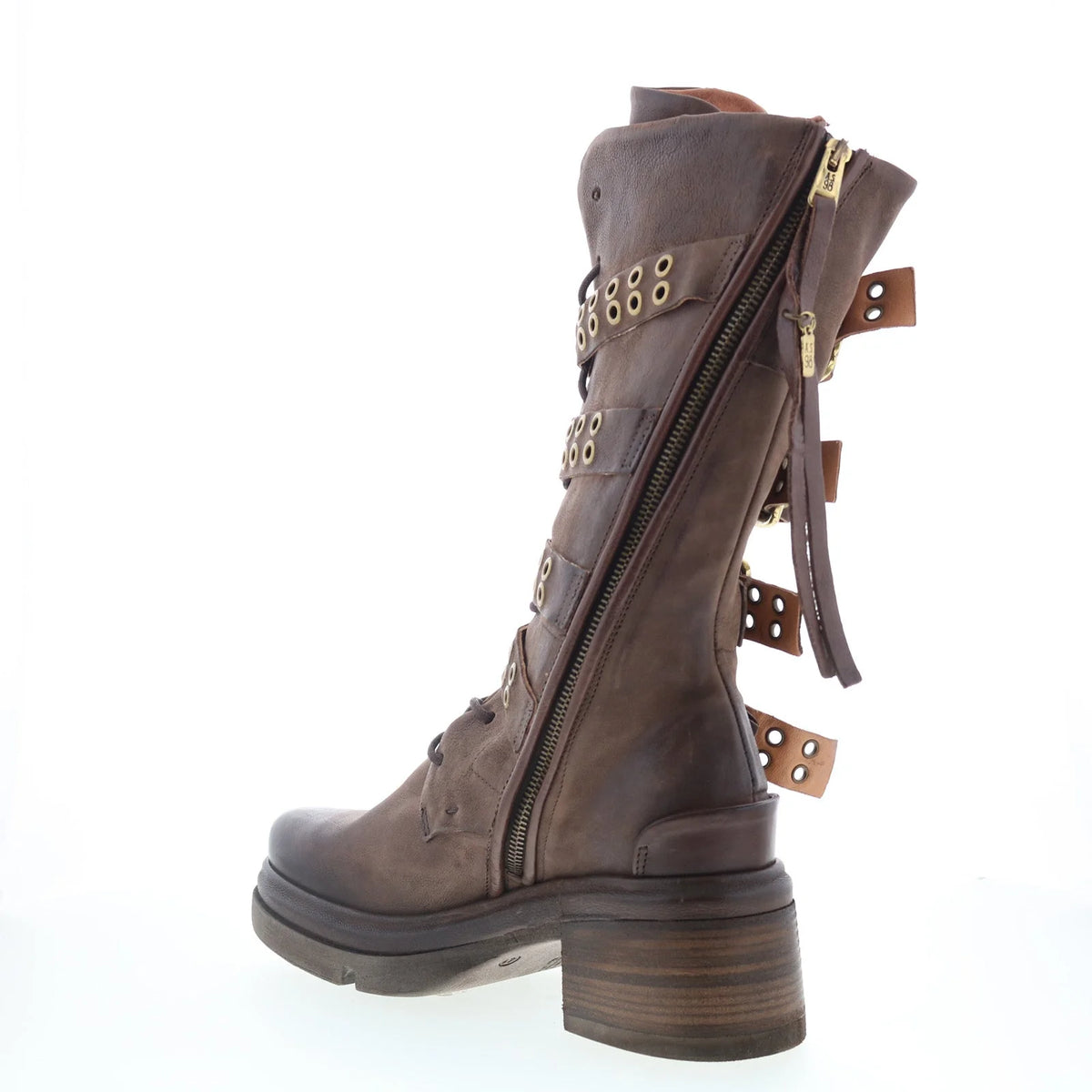 Ellington Womens Brown Leather Zipper Casual Dress Boots