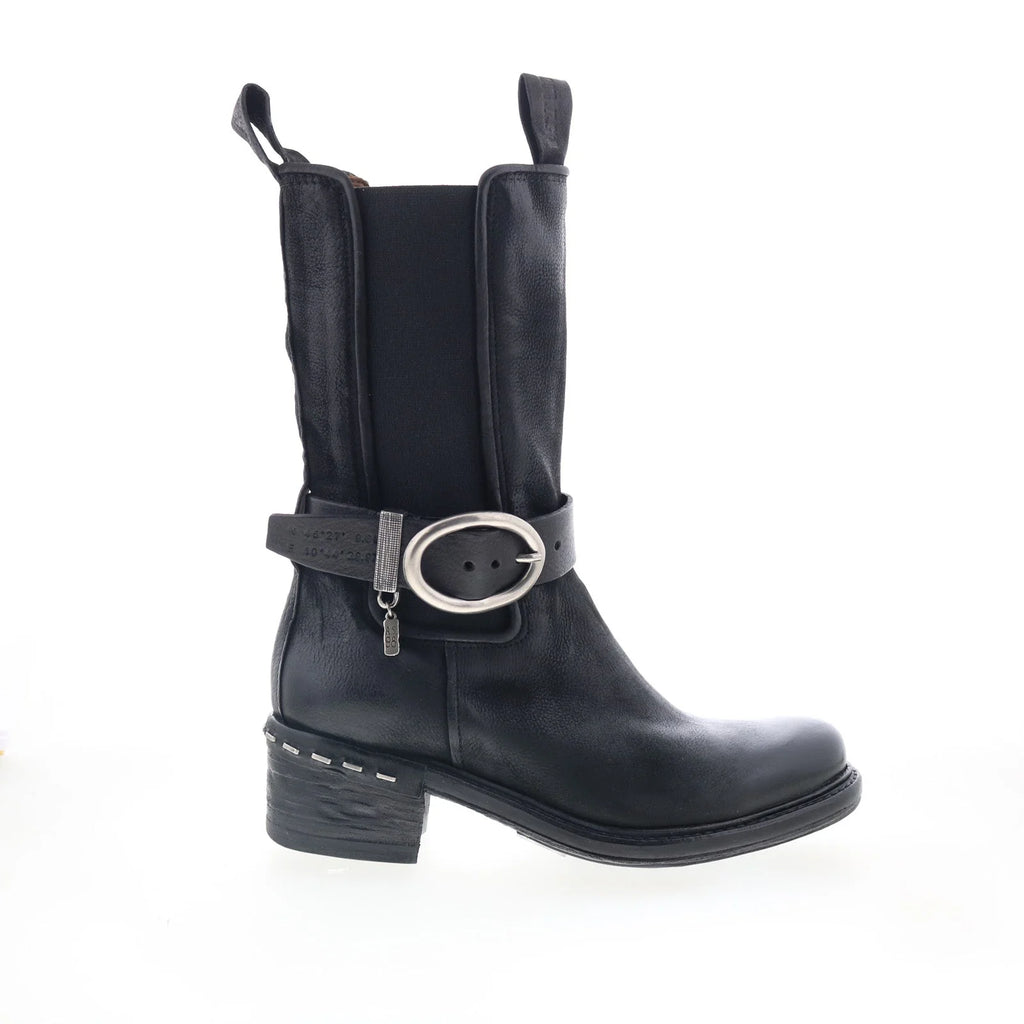 Nayden A63201-201-6002 Womens Black Leather Casual Dress Boots