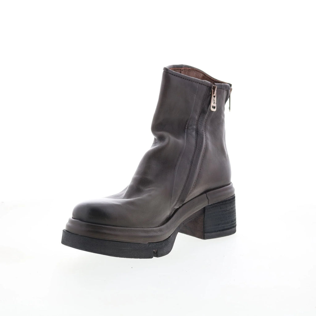 Edgar Womens Brown Leather Zipper Casual Dress Boots