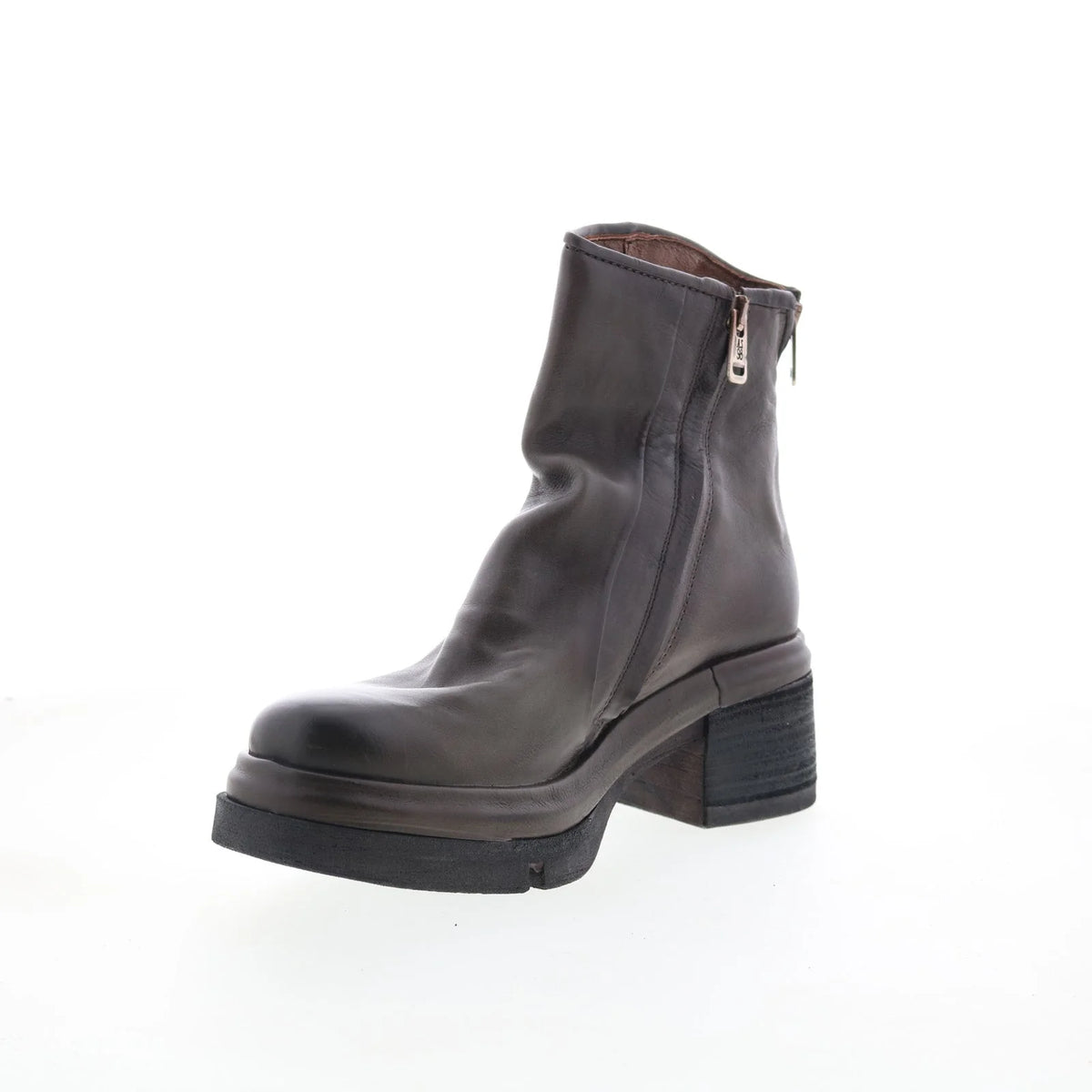 Edgar Womens Brown Leather Zipper Casual Dress Boots