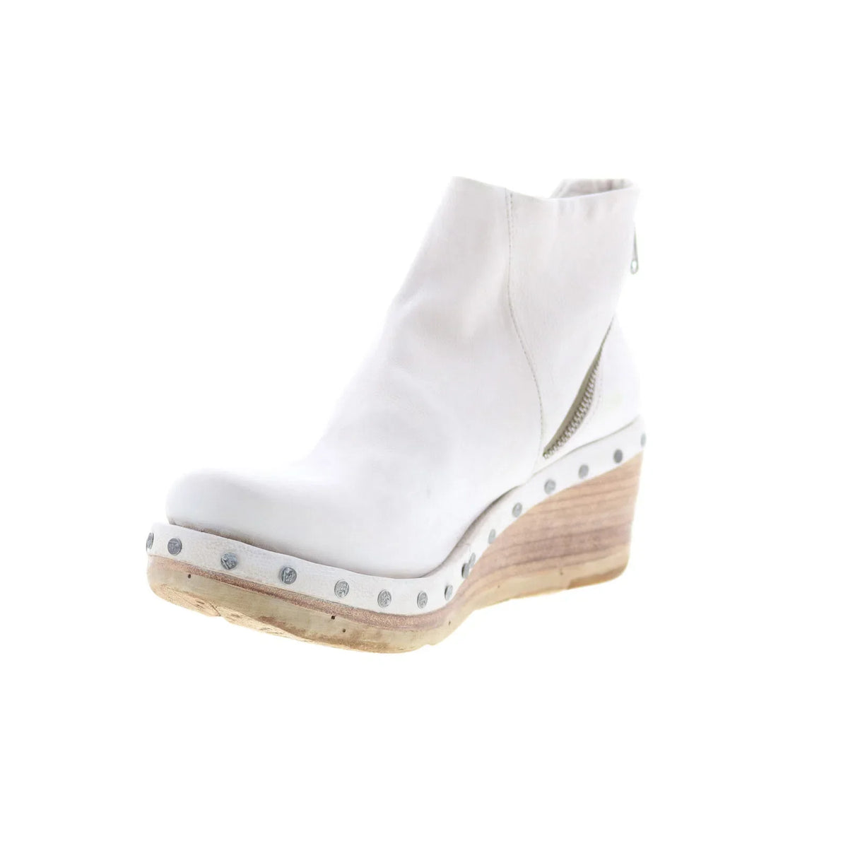Savina 523206-701-6916 Womens White Leather Casual Dress Boots
