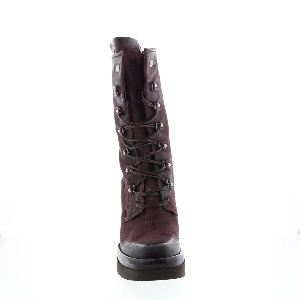 Vivienne A53205-302 Womens Burgundy Leather Casual Dress Boots
