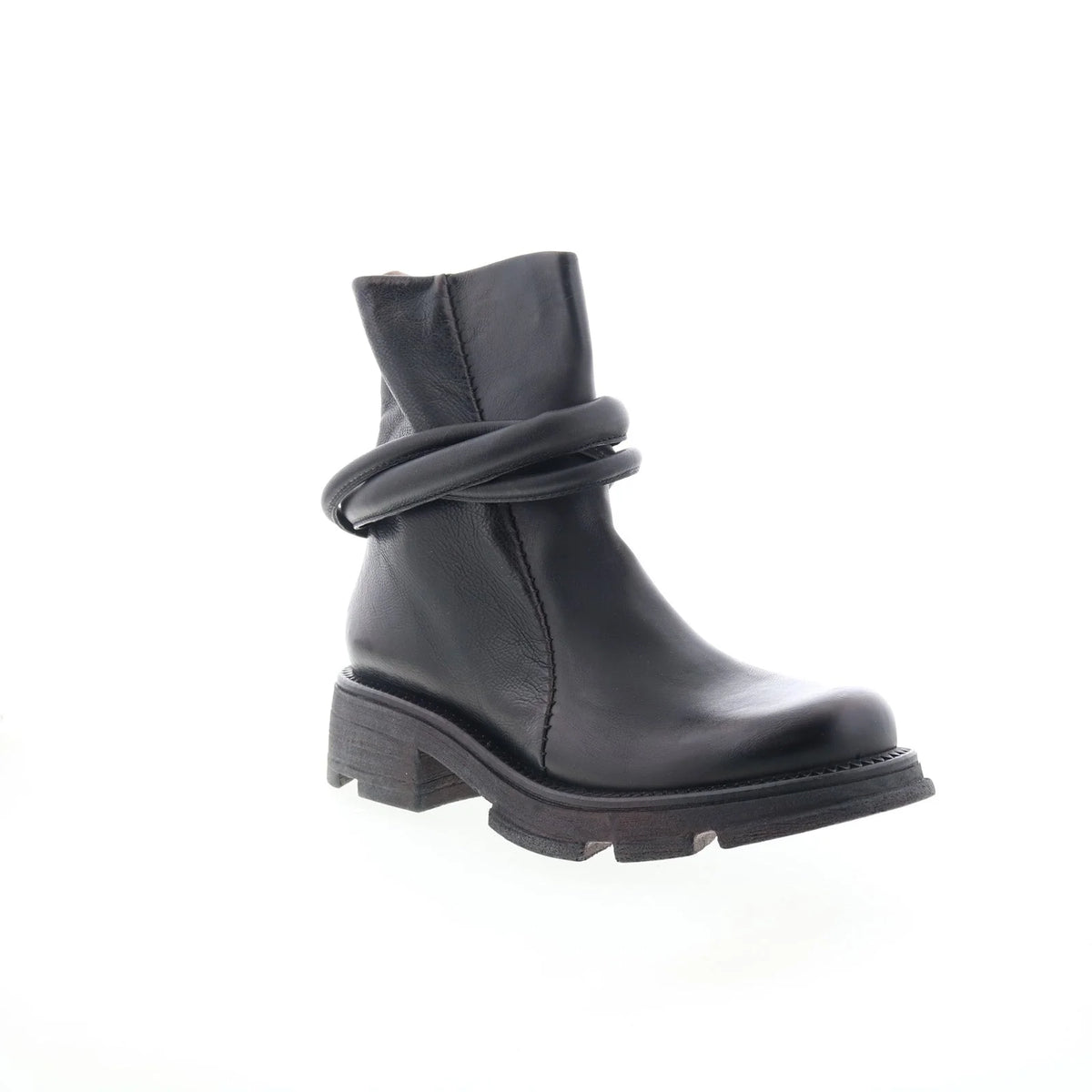 Lider Womens Black Leather Zipper Casual Dress Boots