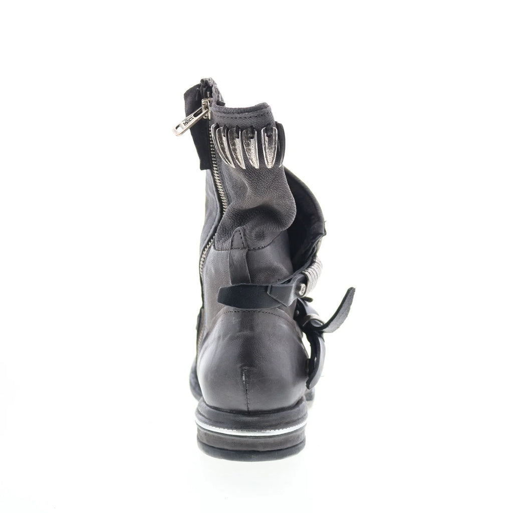 Tosh 516332-101-0001 Womens Gray Leather Zipper Casual Dress Boots