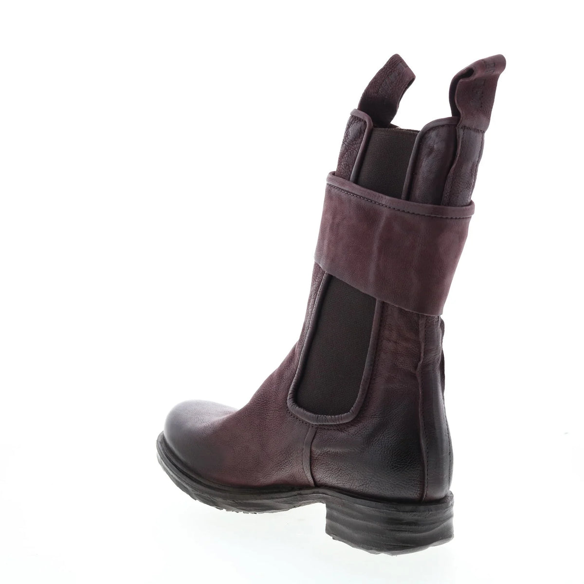 Sikes A50216-102 Womens Burgundy Leather Slip On Chelsea Boots