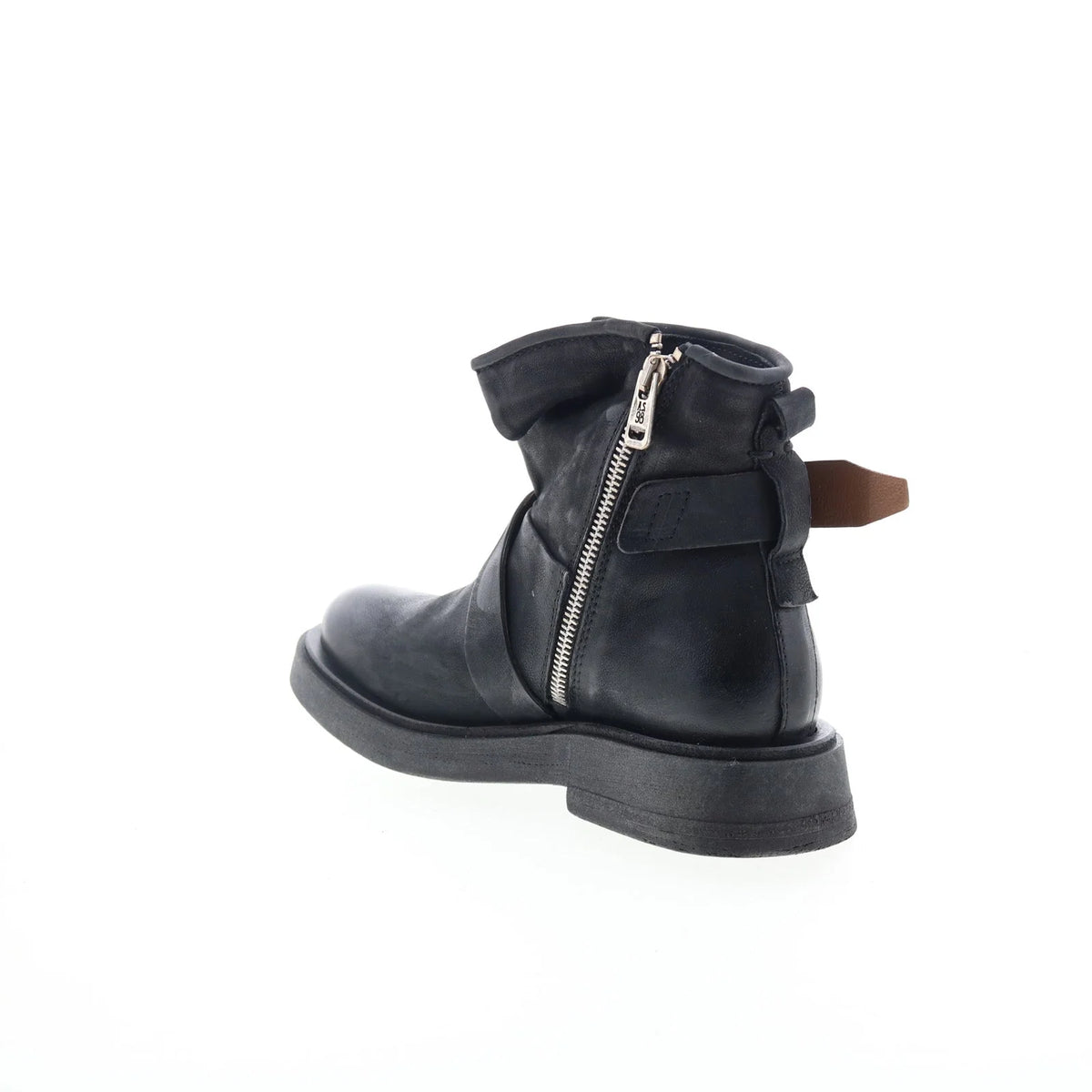 Roan Womens Black Leather Zipper Casual Dress Boots