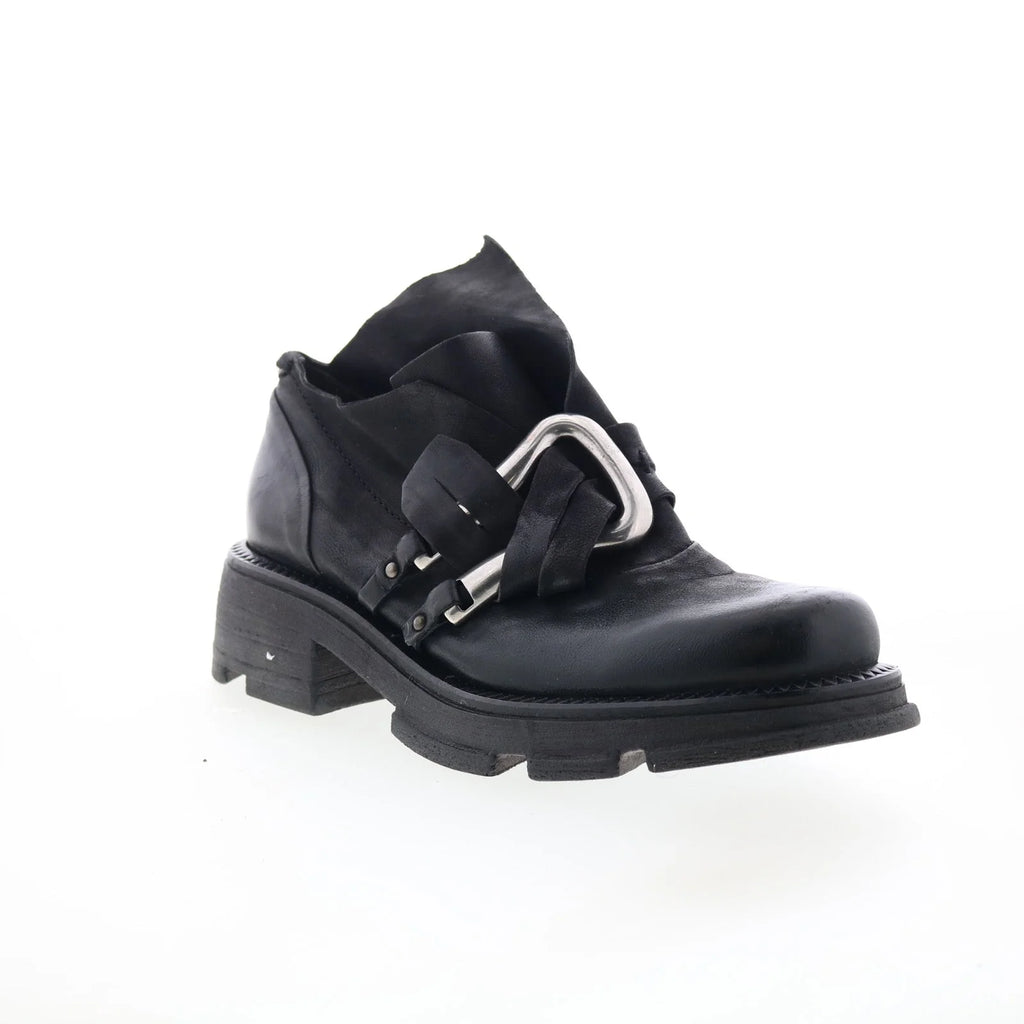 Laken Womens Black Leather Slip On Casual Dress Boots