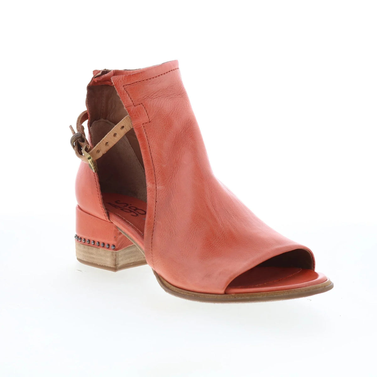 Morgan Womens Brown Leather Hook & Loop Ankle & Booties Boots
