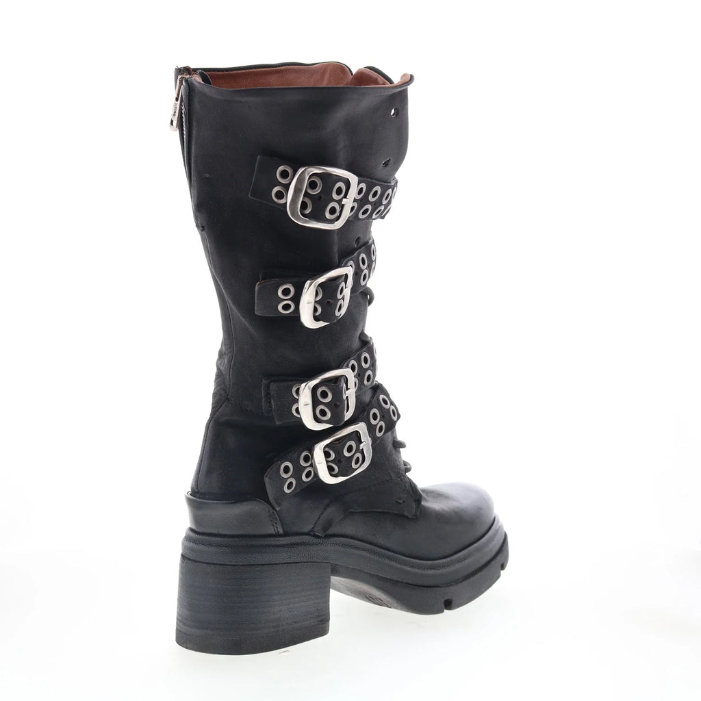 Ellington Womens Black Leather Zipper Casual Dress Boots