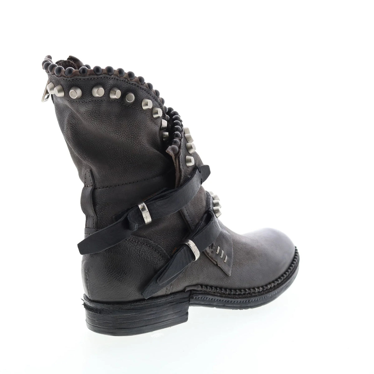Vianne 250202-102 Womens Gray Leather Hook & Loop Casual Dress Boots