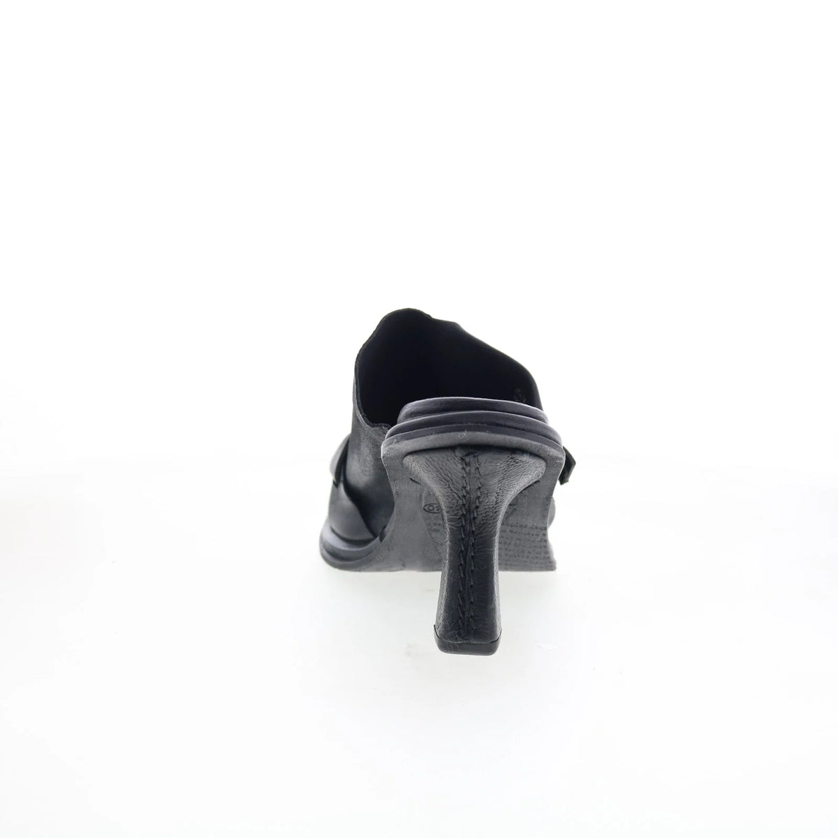 Smitty B22005-201-6002 Womens Black Leather Mules Heels Shoes