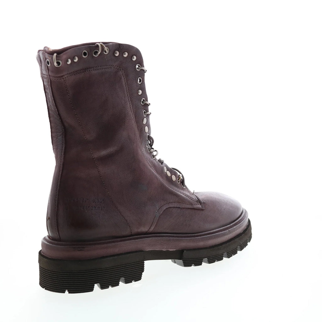 Hubie A59210-201 Womens Burgundy Leather Lace Up Casual Dress Boots