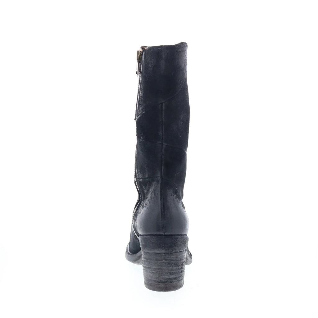 Justin Womens Black Suede Zipper Casual Dress Boots