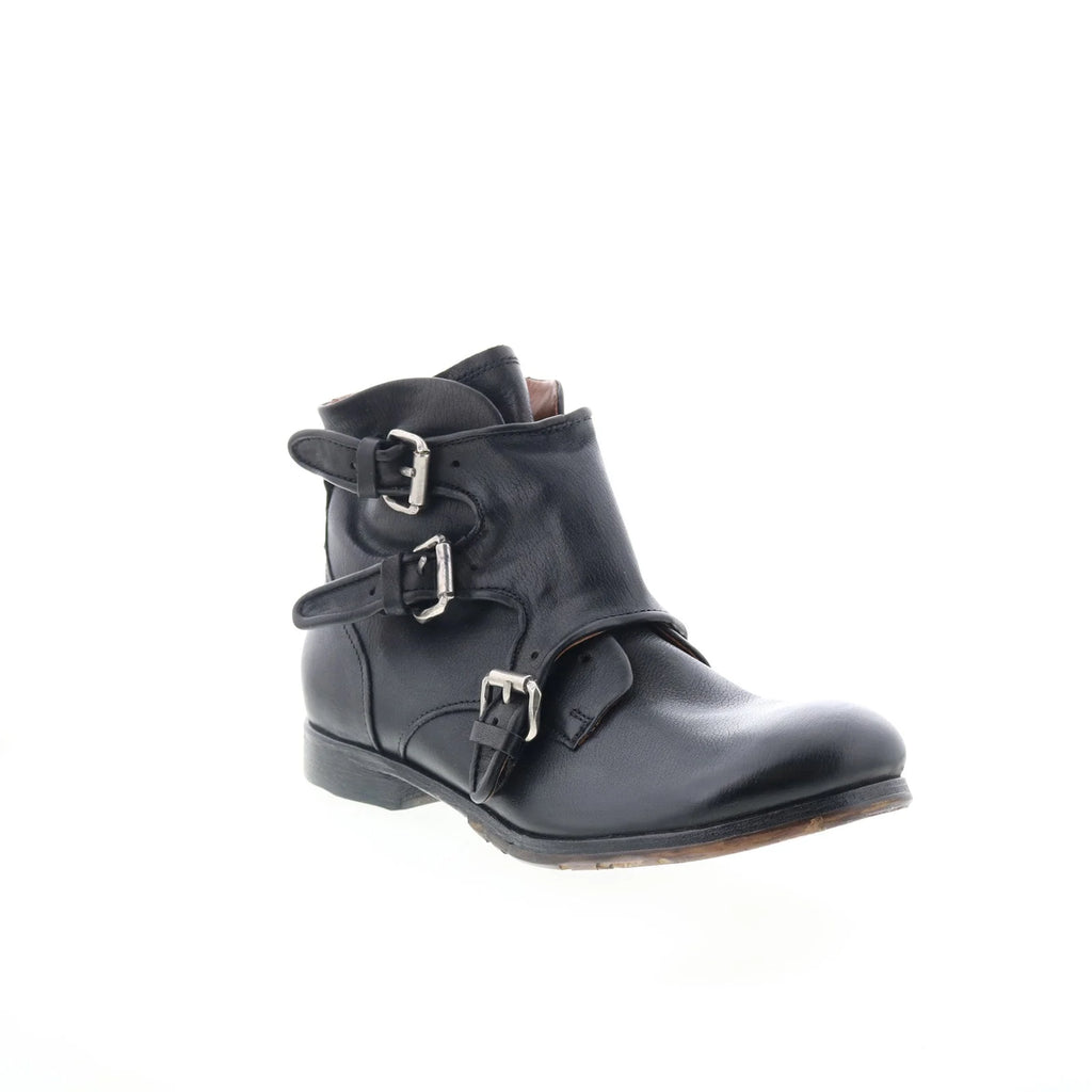 Cooper Mens Black Leather Zipper Casual Dress Boots