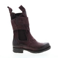 Sikes A50216-102 Womens Burgundy Leather Slip On Chelsea Boots